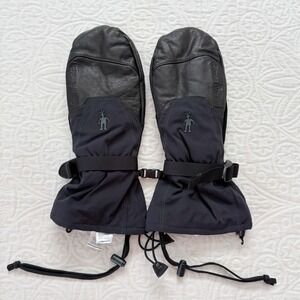 Smartwool Leather PhD Alpine Mitten,‎ Black Sz M